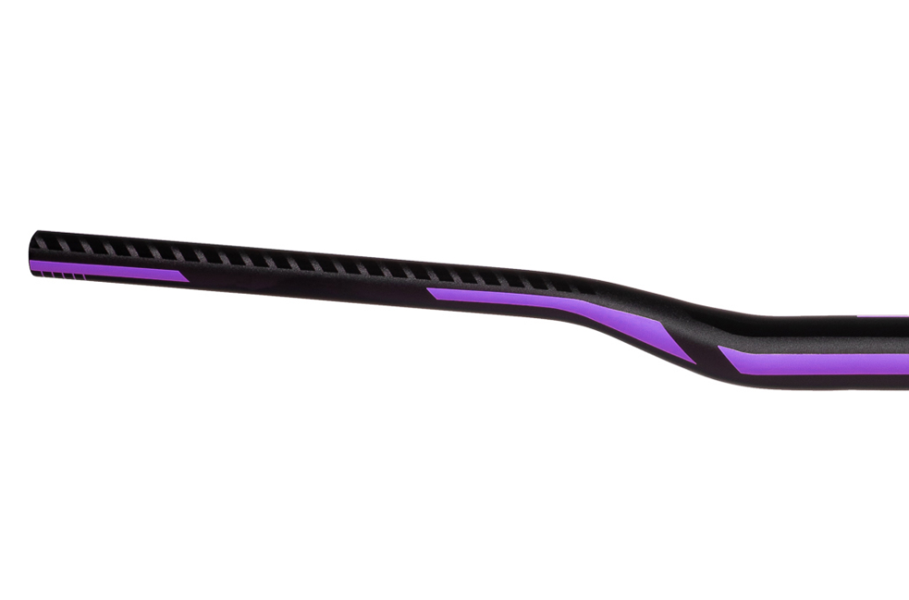 Deity Racepoint Lenker, 810 mm, 25 mm Rise, 35 mm Lenkerklemmung. Black / Purple.