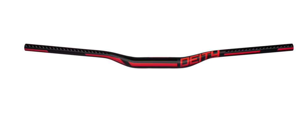 Deity Racepoint Lenker, 810 mm, 25 mm Rise, 35 mm Lenkerklemmung. Black / Red.