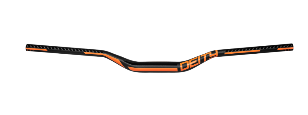 Deity Racepoint Lenker, 810 mm, 38 mm Rise, 35 mm Lenkerklemmung. Black / Orange.