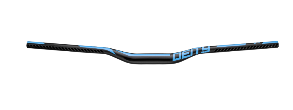 Deity Ridgeline Lenker, 800 mm, 25 mm Rise, 35 mm Lenkerklemmung. Black / Blue.