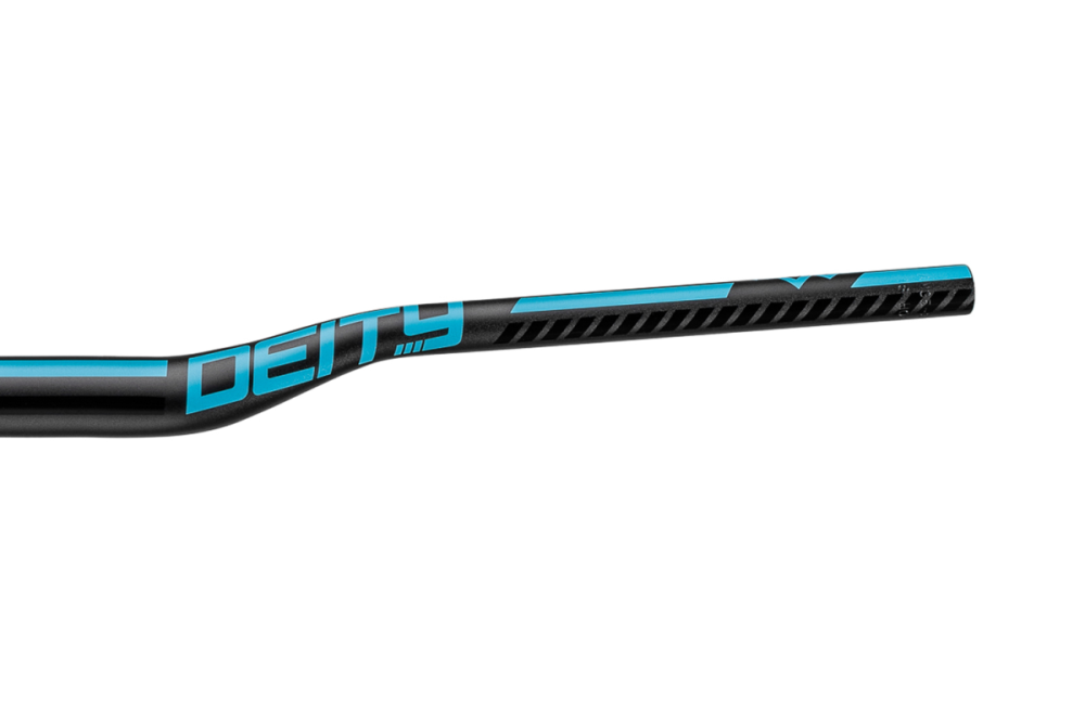 Deity Ridgeline Lenker, 800 mm, 25 mm Rise, 35 mm Lenkerklemmung. Black / Turquoise.