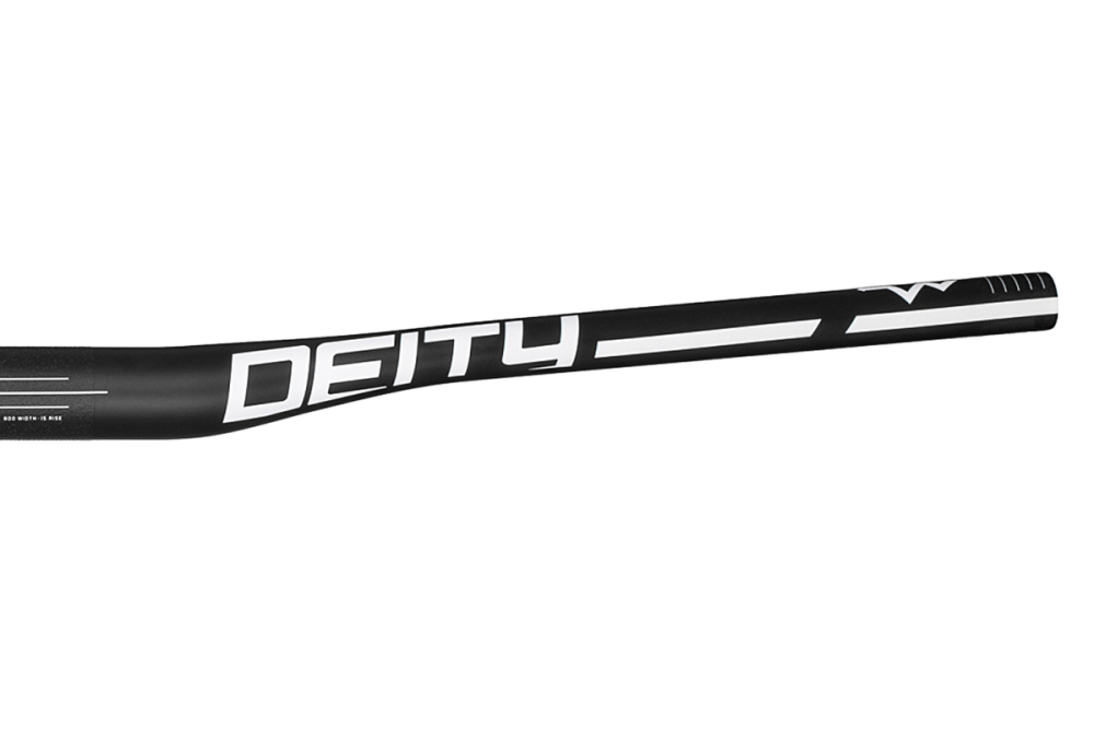 Deity Skywire Carbonlenker, 800 mm, 15 mm Rise, 35 mm Lenkerklemmung. Carbon/White.