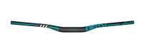 Deity Skywire Carbonlenker, 800 mm, 25 mm Rise, 35 mm Lenkerklemmung. Carbon / Turquoise.