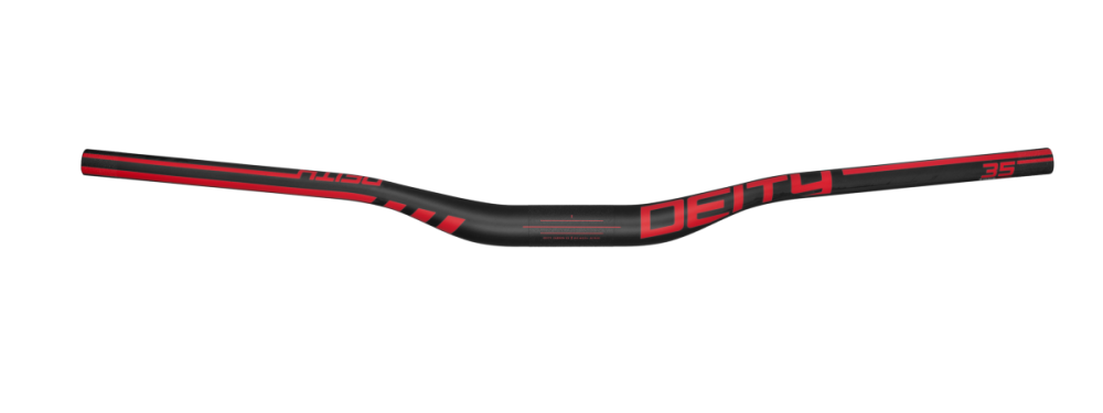 Deity Speedway Carbonlenker, 810 mm, 30 mm Rise, 35 mm Lenkerklemmung. Carbon / Red.