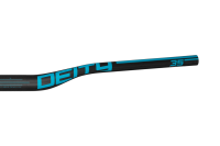 Deity Speedway Carbonlenker, 810 mm, 30 mm Rise, 35 mm Lenkerklemmung. Carbon / Turquoise.