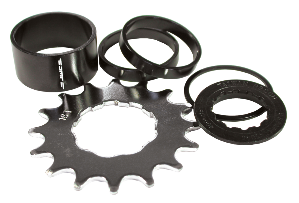 DMR Singlespeed Spacer Kit, 16 Zähne. Schwarz.