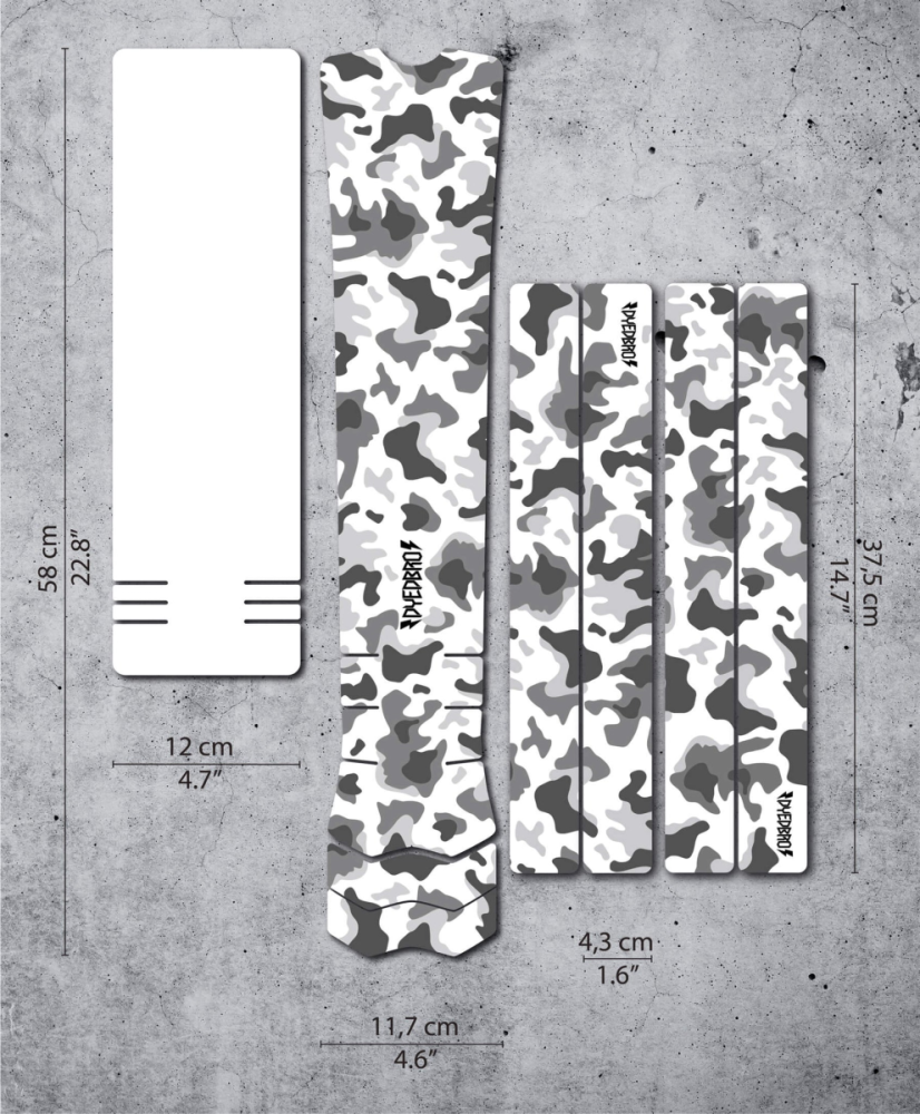 DyedBro E-Bike Frame Protection Camo. Black.