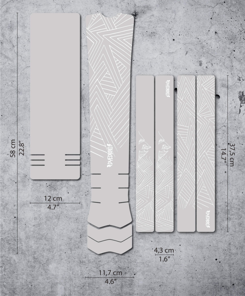 DyedBro E-Bike Frame Protection Stay Free. White.