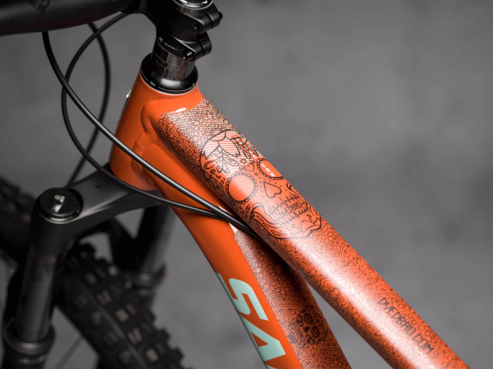 DyedBro Frame Protection Dia de muertos. Gloss Black.
