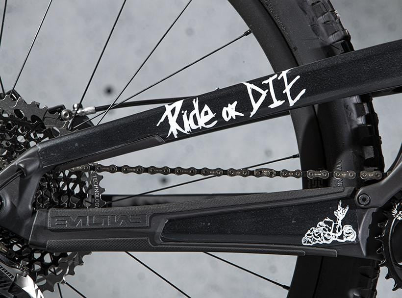 DyedBro Frame Protection Ride or Die. White.