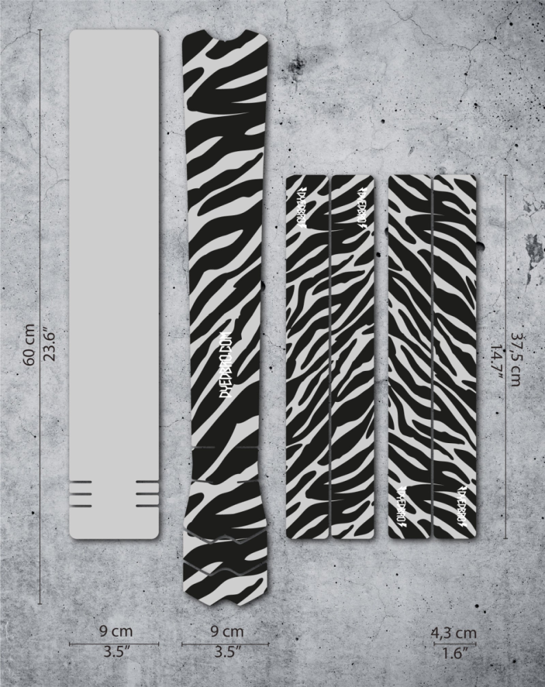 DyedBro Frame Protection Zebra. Gloss Black.