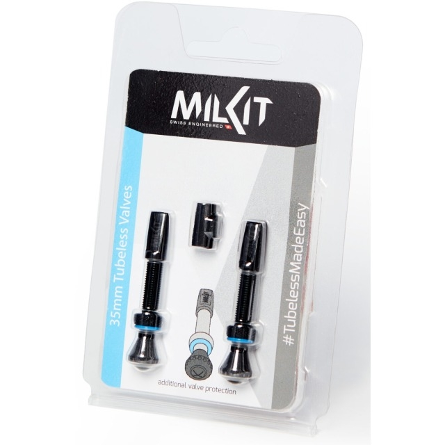 milKit Tubeless Ventil Valve Pack 75, 75mm Ventile, 2 Stück