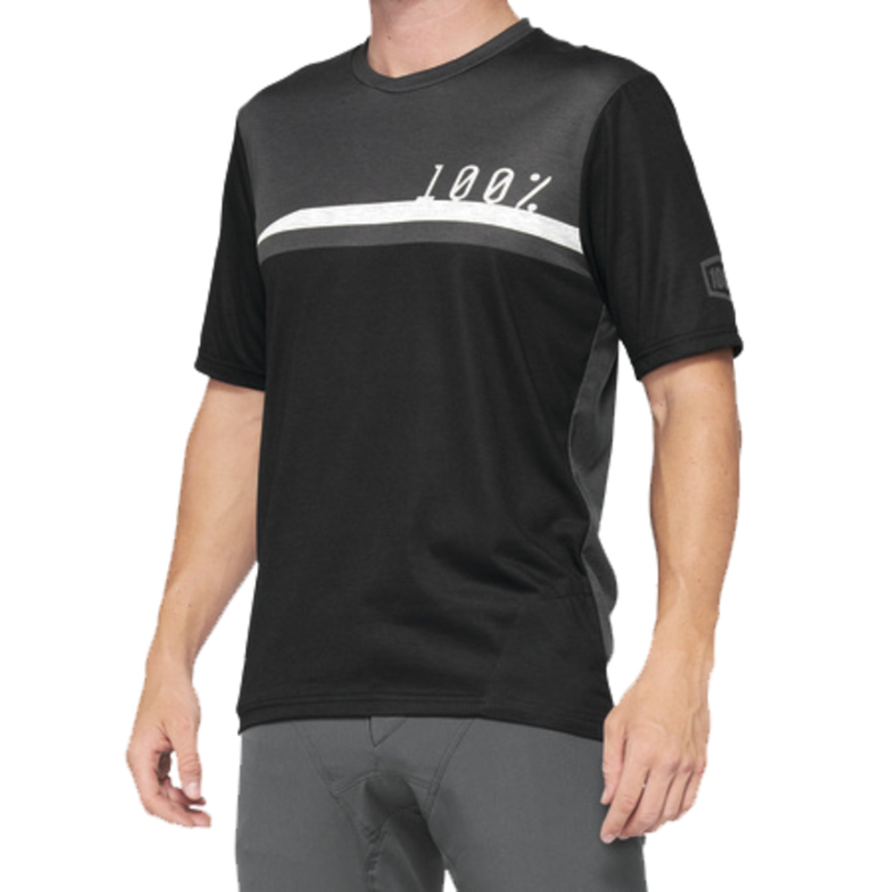 100percent Jersey Airmatic schwarz-charcoal M
