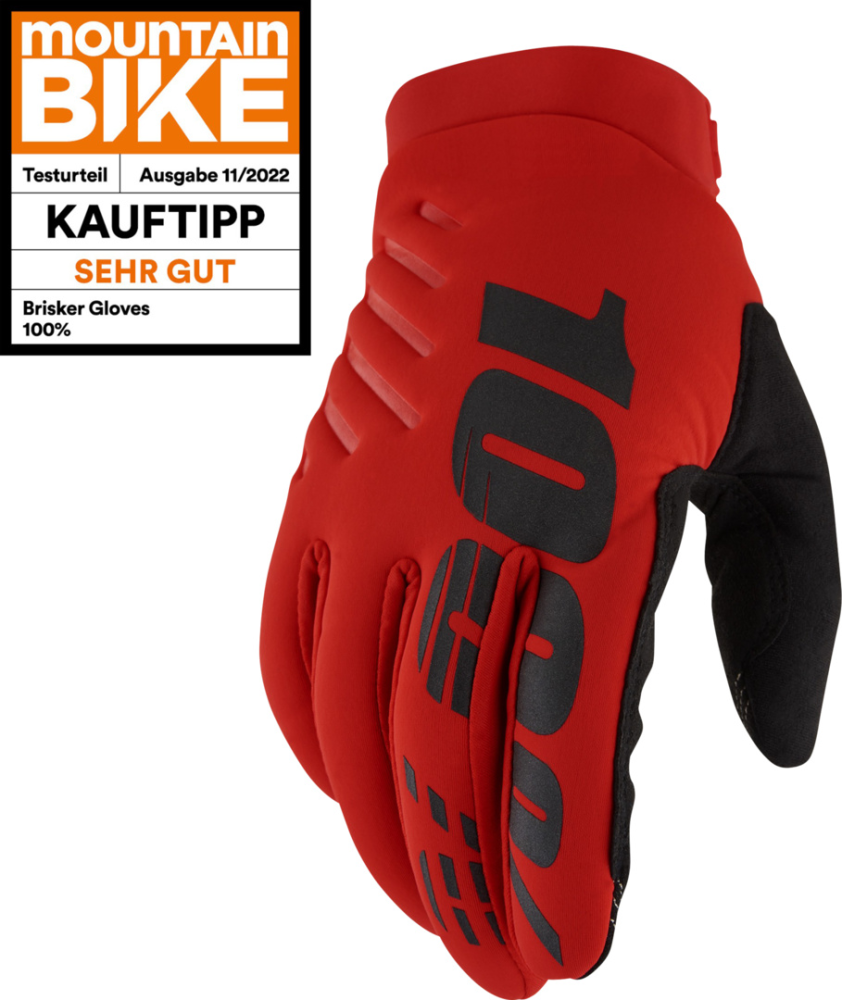 100percent Brisker Gloves Red rot L