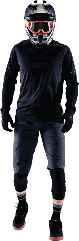 100percent Langarm-Trikot Ridecamp schwarz S