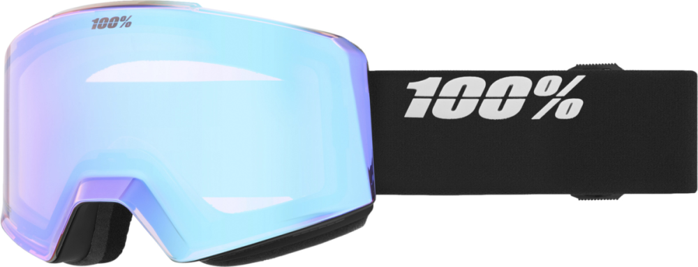 100percent NORG HiPER Goggle Black/Silver - Mirror Silver Lens