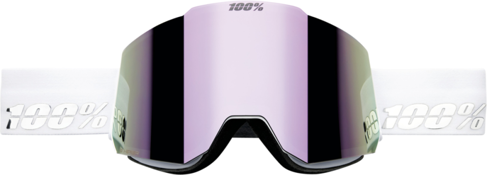 100percent Snowcraft Hiper Goggle White/Lavender - Mirror Lavender Lens