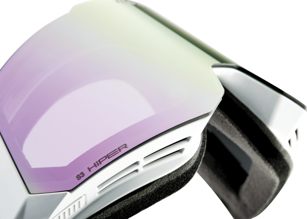 100percent Snowcraft Hiper Goggle White/Lavender - Mirror Lavender Lens