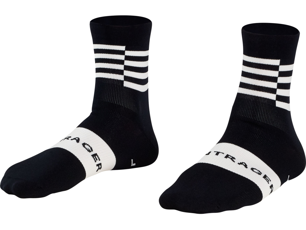BONTRAGER Socke Race Quarter XL (44 - 46) Black/White
