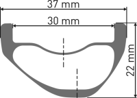 DT Swiss HXC 1200 SPLINE Laufrad 29" IS 30 110/15mm