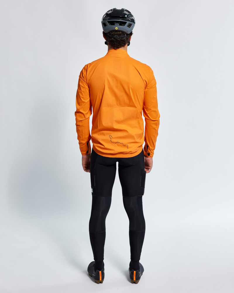 Albion Cycling Men's All Road Pertex® Shield Rain Jacket (Orange)