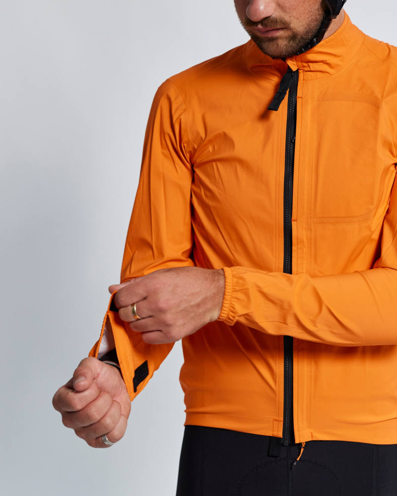 Albion Cycling Men's All Road Pertex® Shield Rain Jacket (Orange)
