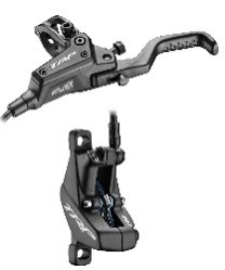 TRP Scheibenbremse MTB hinten EVO PRO HD​-​M9040 4​-​Piston für Rotor 2.3 – Schwarz