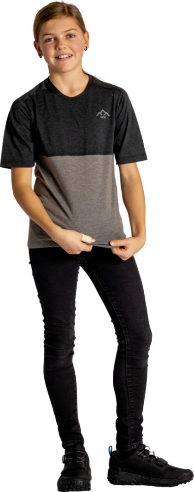 IXS Kids Flow Mountain Tech Tee schwarz-graphite KS