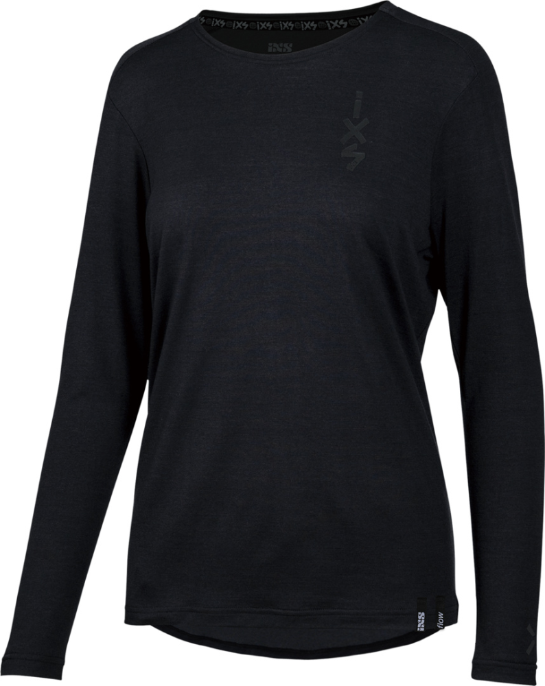 IXS Damen Flow Merino Langarm Jersey schwarz 42