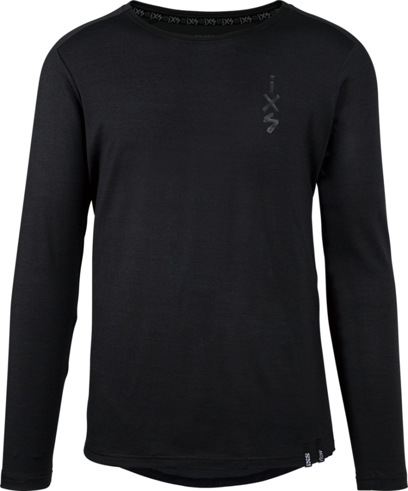 IXS Flow Merino Langarm Jersey schwarz XS