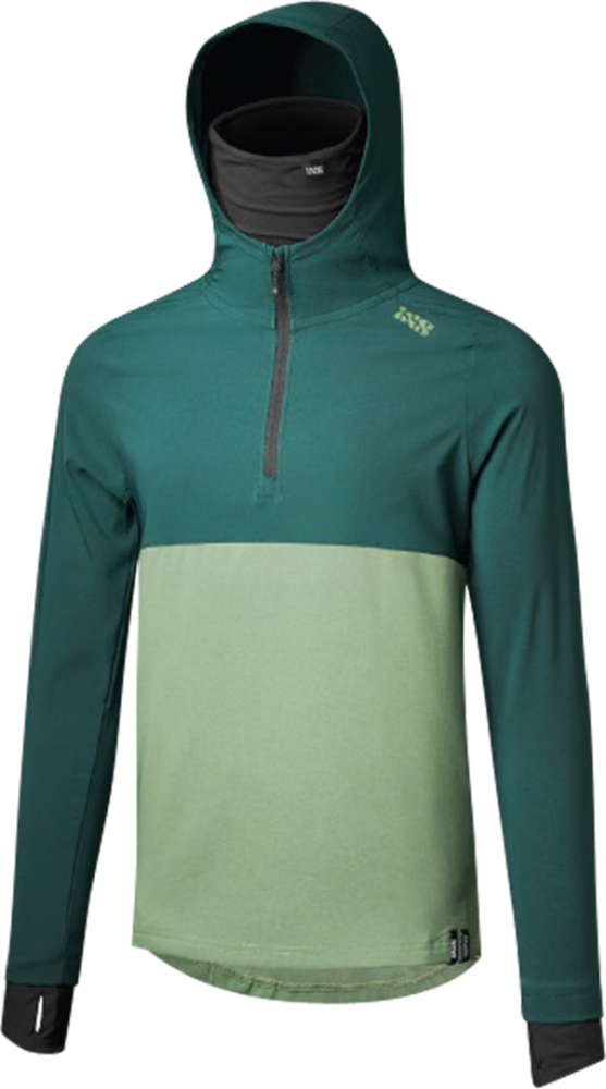 IXS Carve 1.0 Hooded Jersey duckgreen-sage L