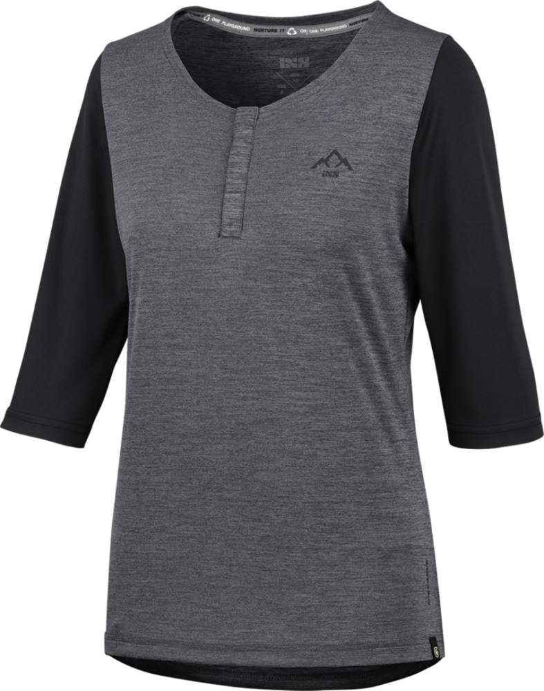 IXS Women's Carve X 3/4 Henley graphit-solid schwarz 34