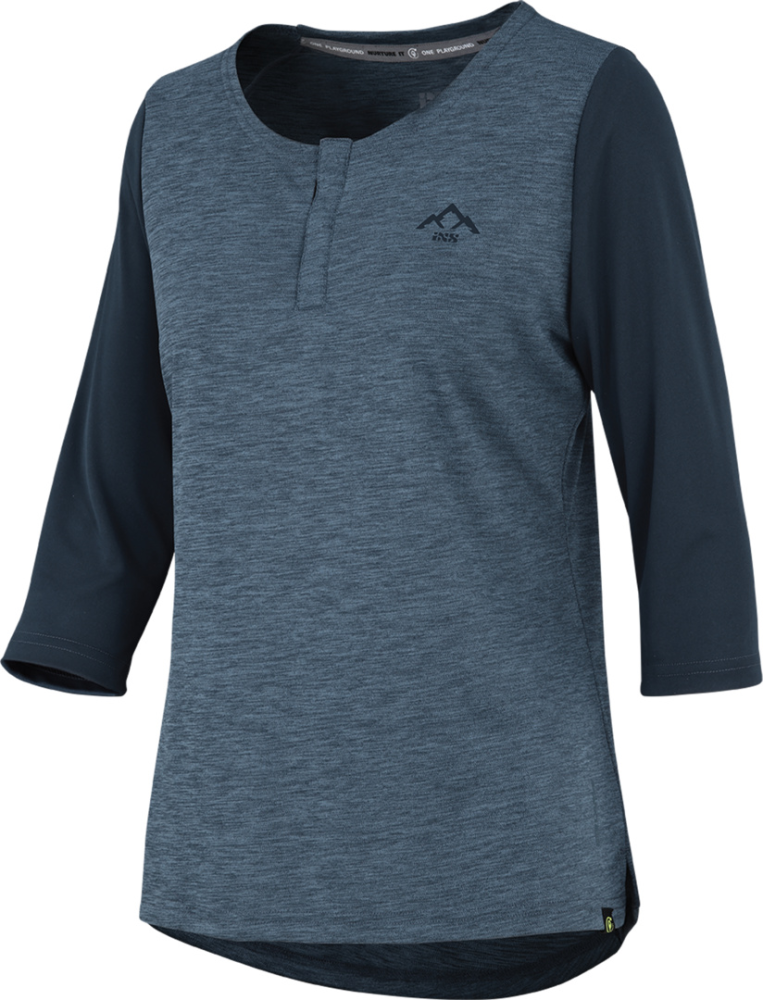 IXS Women's Carve X 3/4 Henley storm-marine 44