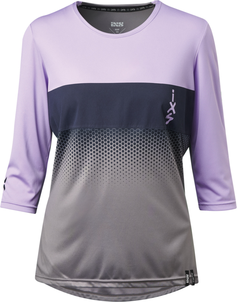 IXS Damen Carve 1.0 3/4 Jersey lavender-graphit 40