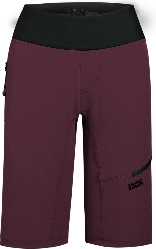 IXS Women' s Carve Hip-Hugger Shorts raisin 34
