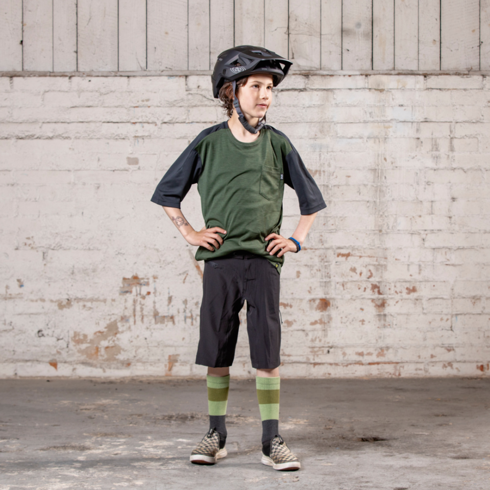 IXS Flow X Kids Jersey olive KM (Kinder M)