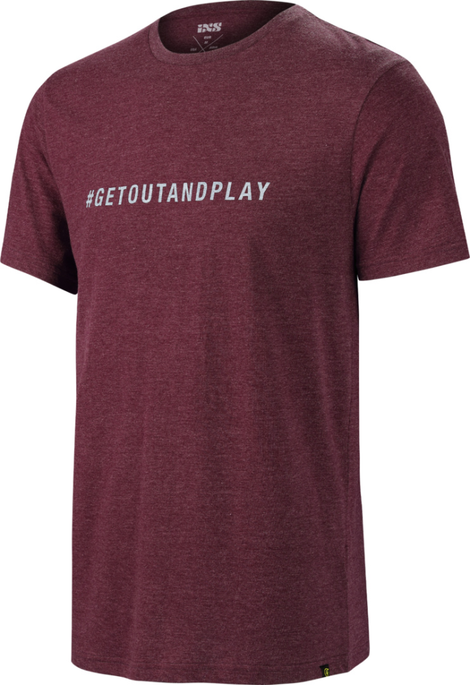 IXS Getoutandplay Organic Tee raisin XL