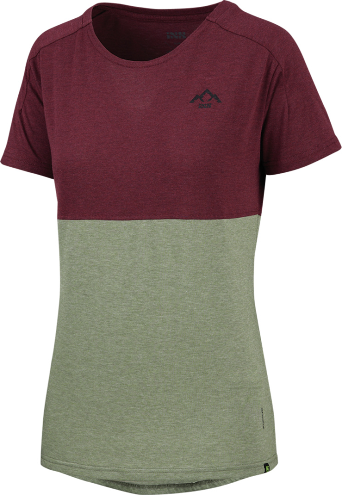 IXS Women' s Flow Mountain Tech Tee raisin-olive 44