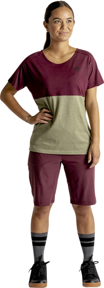 IXS Women' s Flow Mountain Tech Tee raisin-olive 44