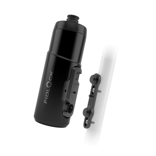 Fidlock TWIST Trinkflasche 600 ml, Set (mit Bottle Connector und Bike Base). Black.