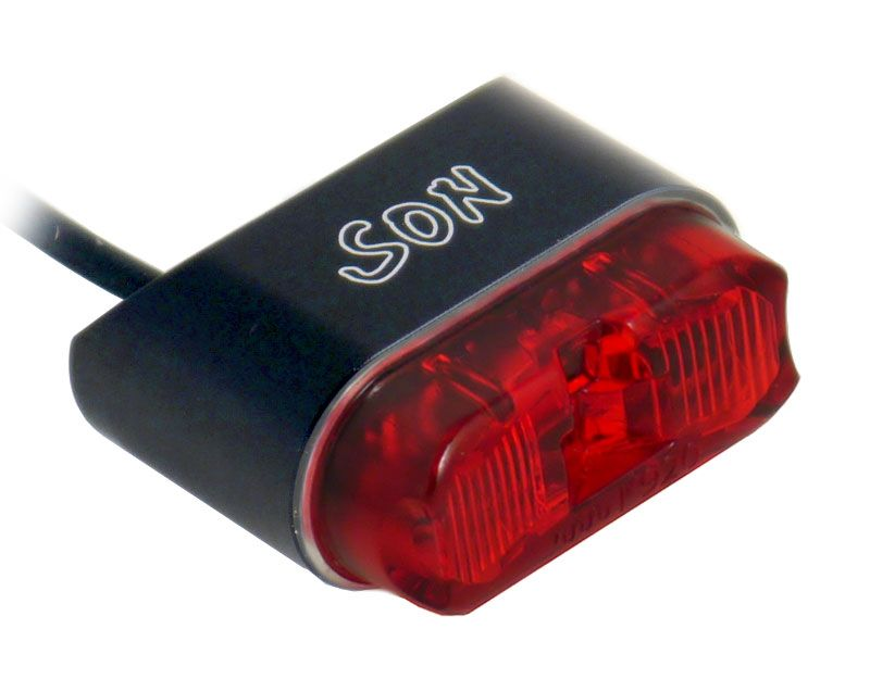 SON Rücklicht für Schutzblech sw/ro eng. Profil