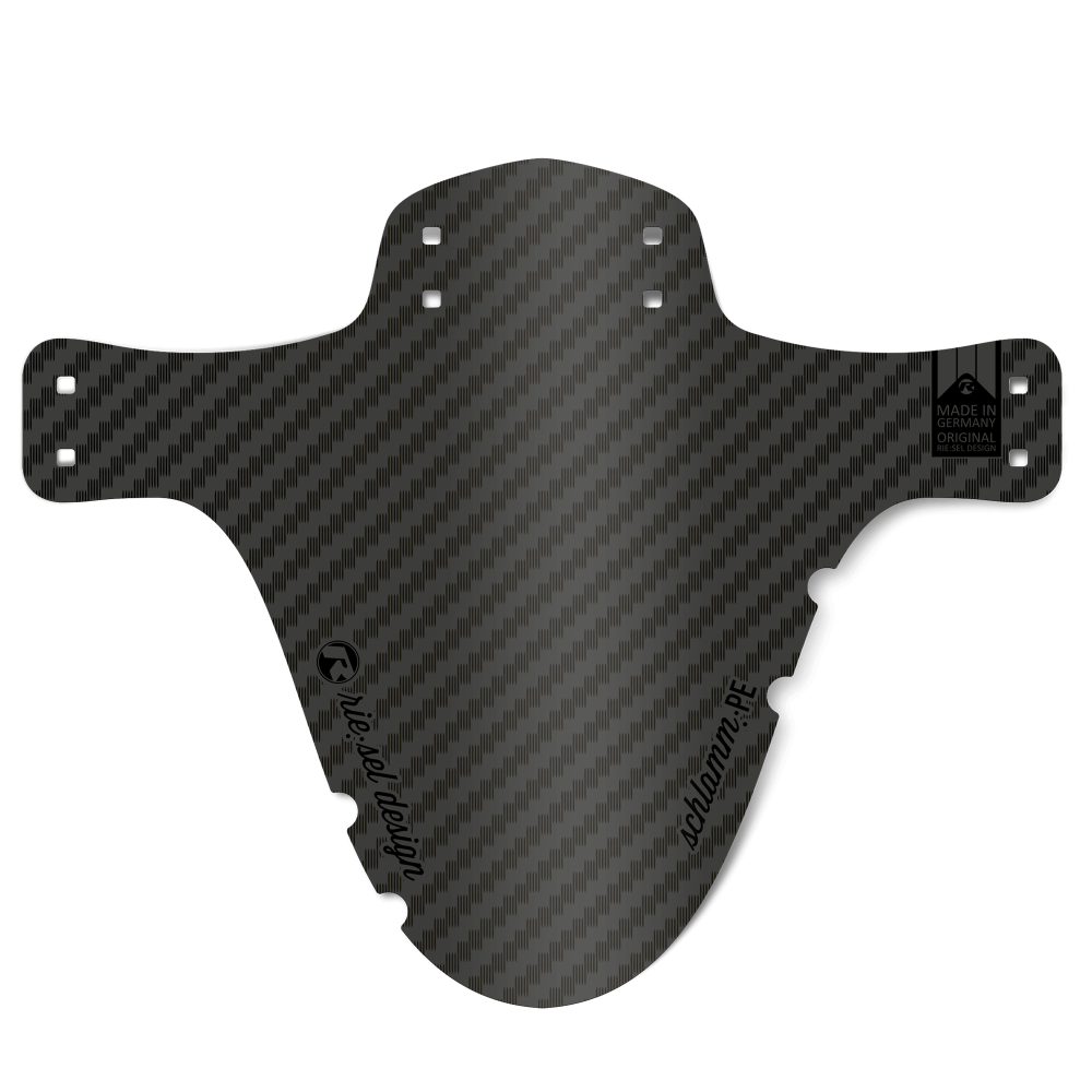 Riesel Design Spritzschutz, Schlamm:PE, Carbon, mit Verpackung/Kabelbinder