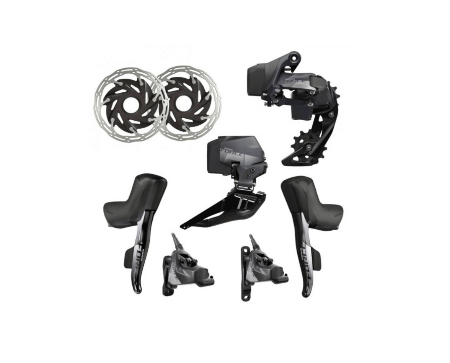 SRAM Force eTap AXS 2X D1 HRD Groupset FlatM.