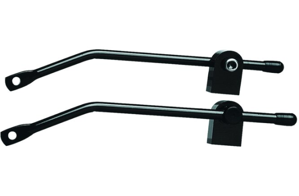 Pletscher Gepäckträgerbefestigung Stand. auf Öse per Paar 66-133 mm schwarz