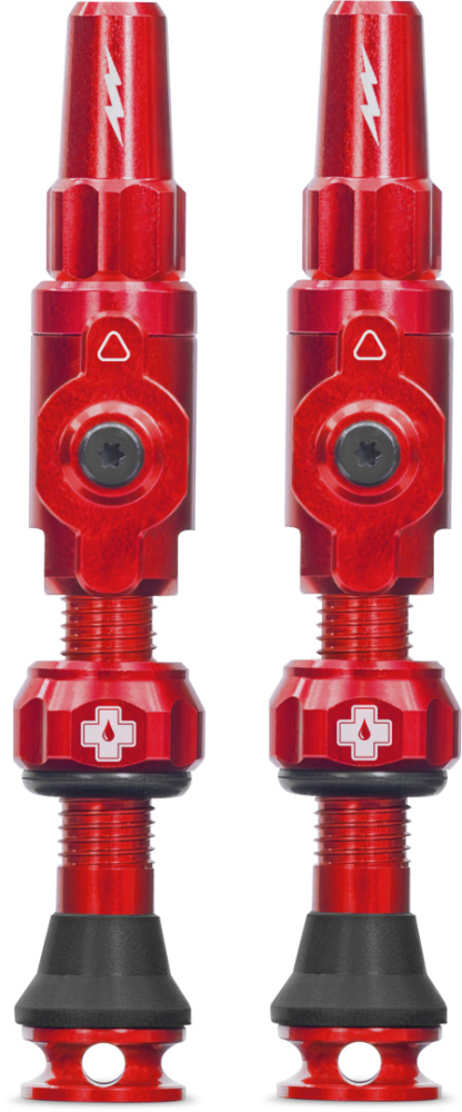 Muc-Off Schlauchlose Ventile Big Bore Lite 65mm Rot