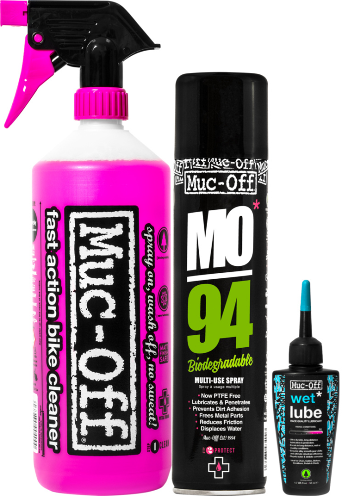 Muc-Off Wash, Protect and Wet Lube Kit