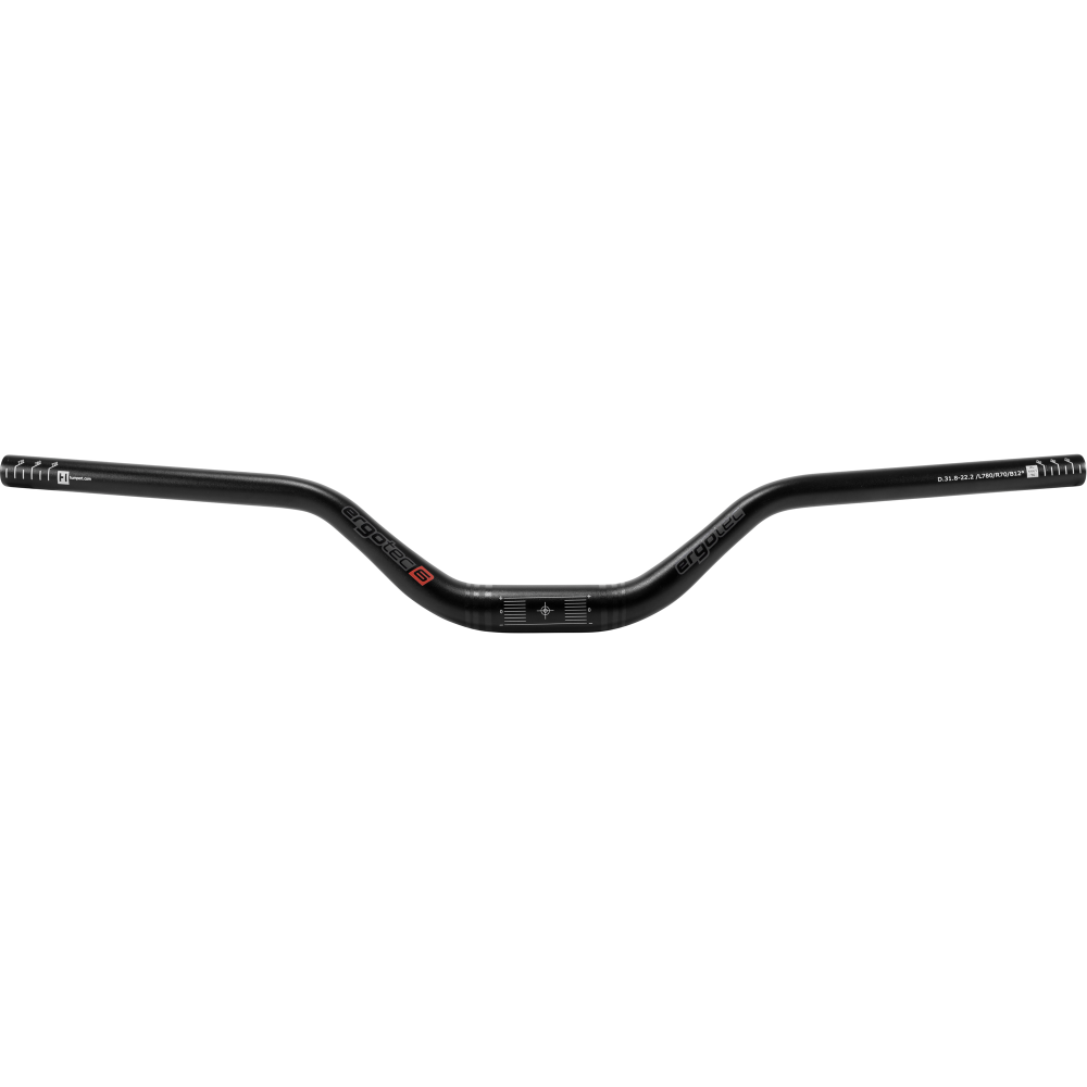 Lenker, RISER BAR 70, 31.8, L:780, H:70 GL:230, 12°/5°, AL6061, black-sand, SafetyLevel6