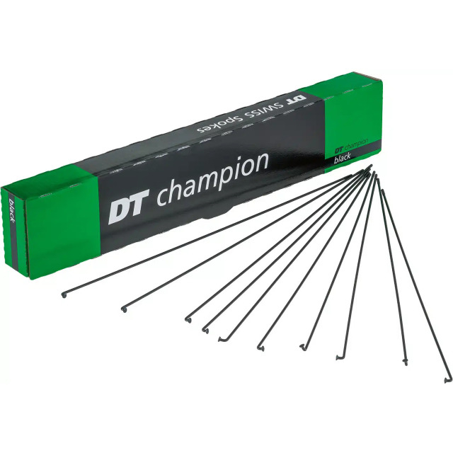 DT Swiss Speichen Champion 270mm schwarz, 2,0mm, ohne Nippel, Karton à 100 Stk.