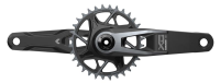 SRAM crankset x0 eagle axs transmission q174 mtb wide dub, black/silver, 1