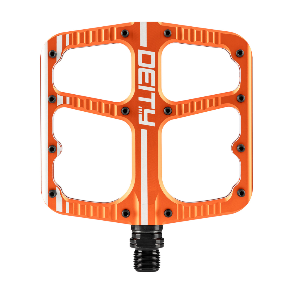 Deity Flat Trak Pedale. Orange.